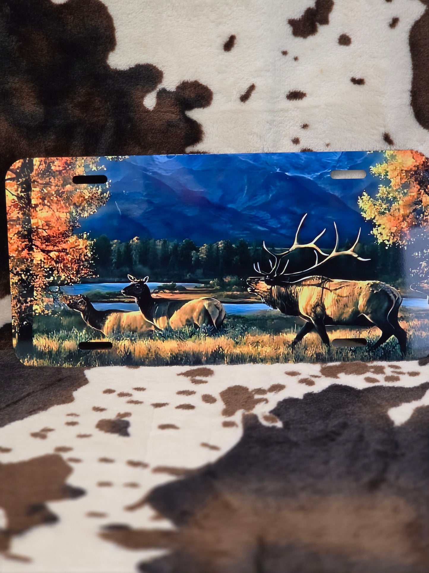 Wildlife Landscape Custom Handmade Car Tag License Plate