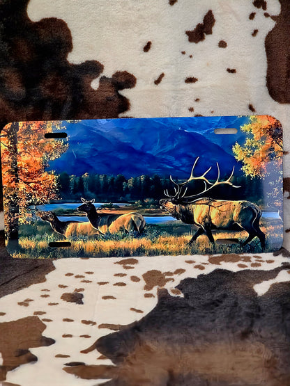 Wildlife Landscape Custom Handmade Car Tag License Plate