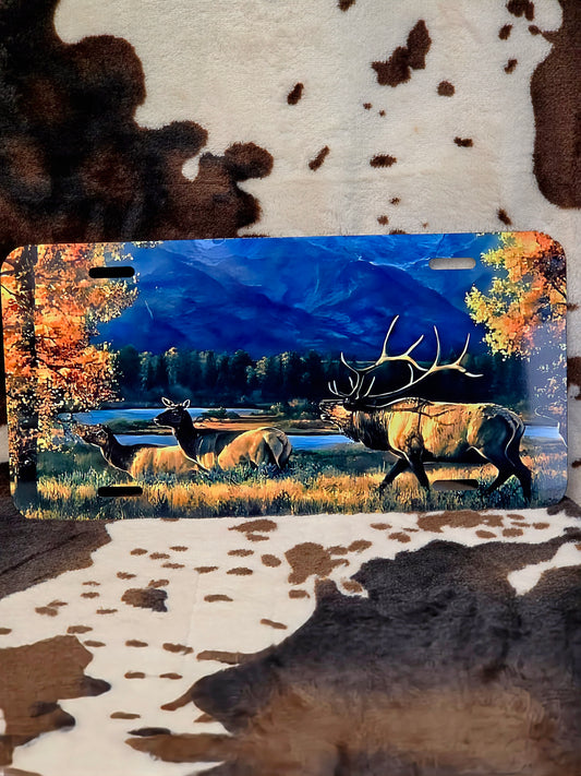 Wildlife Landscape Custom Handmade Car Tag License Plate