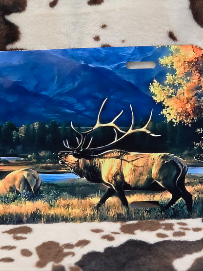 Wildlife Landscape Custom Handmade Car Tag License Plate