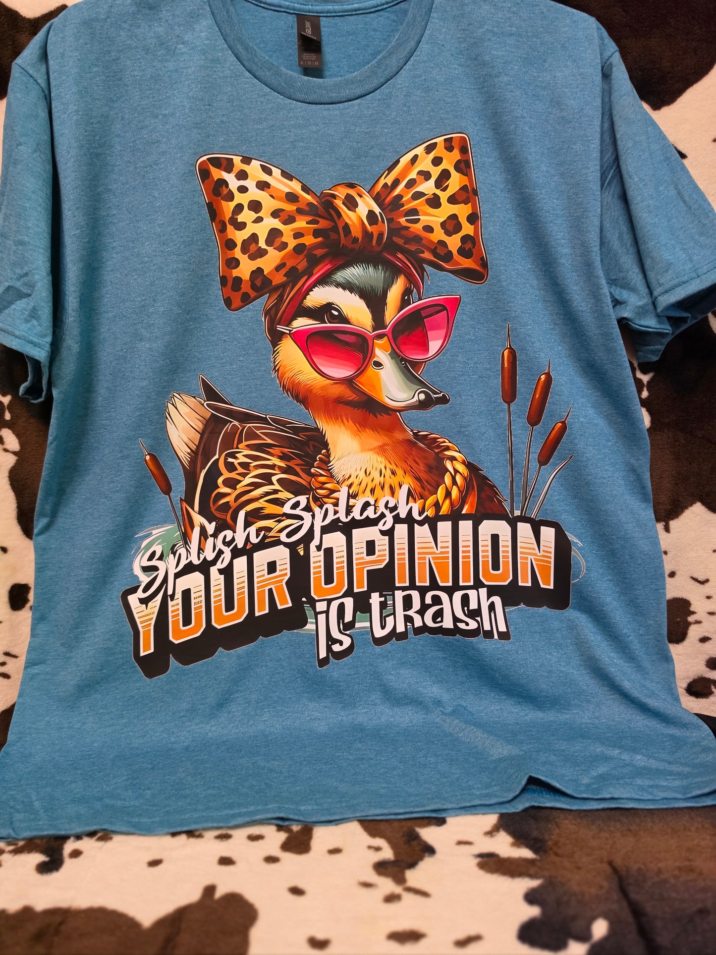 Splish Splash Duck Funny Western Custom Graphic Tee Shirt