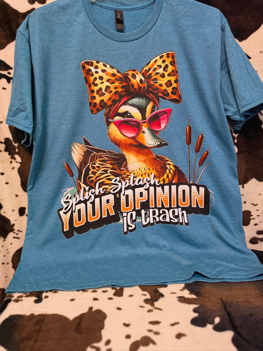 Splish Splash Duck Funny Western Custom Graphic Tee Shirt