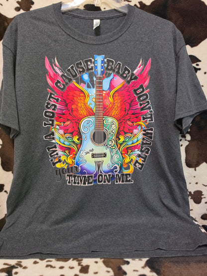 Baby Im A Lost Cause Western Custom Graphic Tee Shirt