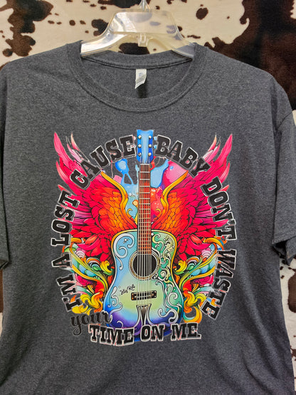 Baby Im A Lost Cause Western Custom Graphic Tee Shirt