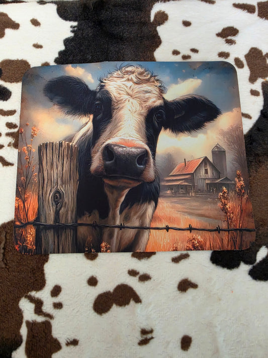 Cow Farm Western Mouse Pad