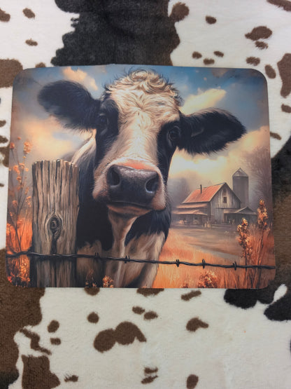 Cow Farm Western Mouse Pad