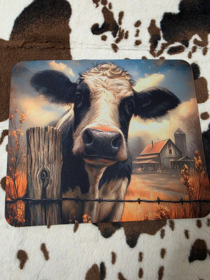 Cow Farm Western Mouse Pad