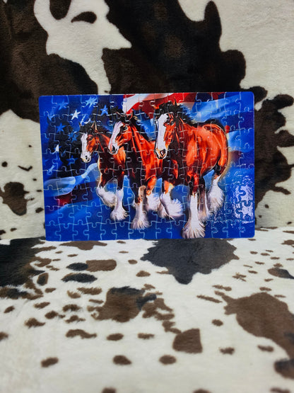 Clydesdale Horses Handmade Jigsaw Puzzle