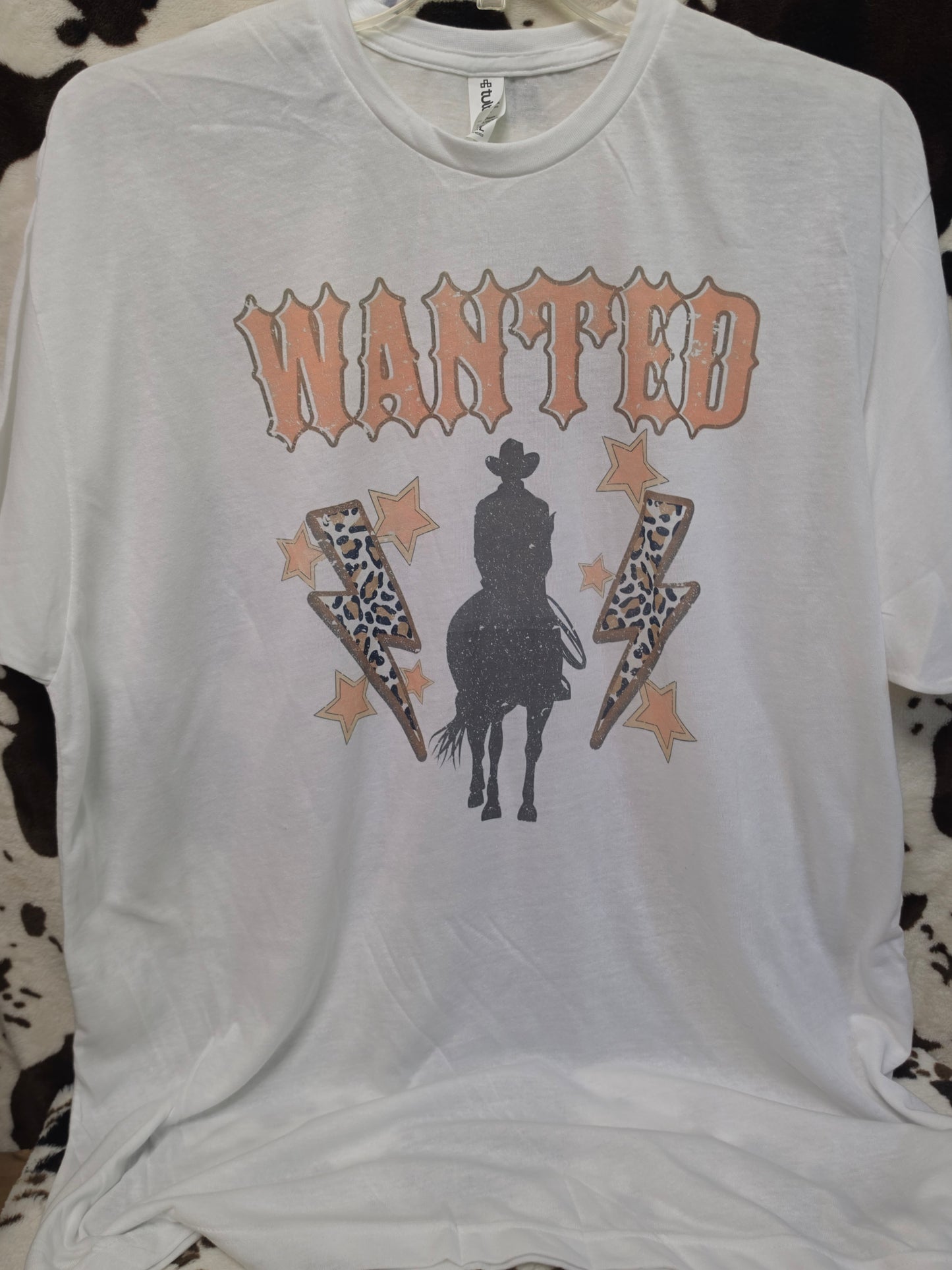 Wanted Cowboy Western Graphic T-Shirt