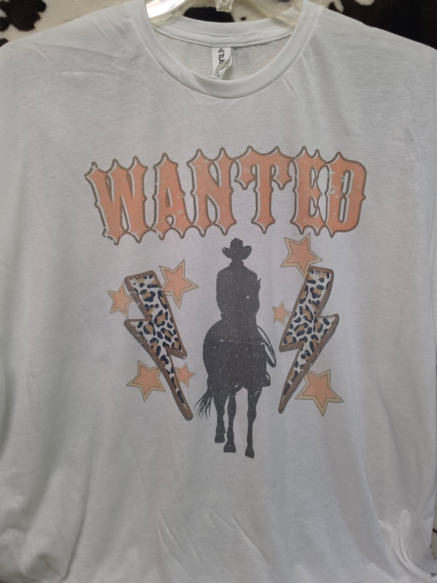 Wanted Cowboy Western Graphic T-Shirt