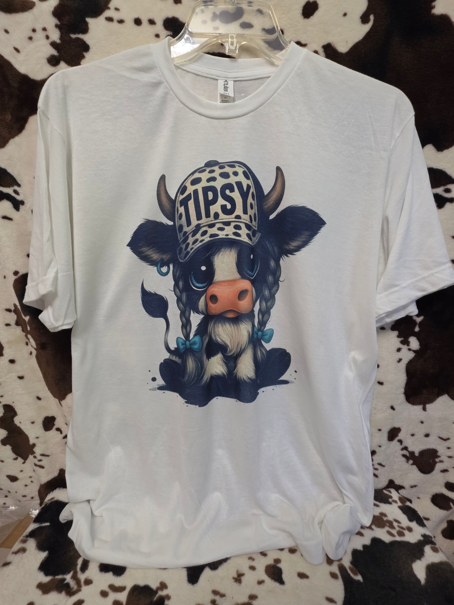 Tipsy Cow Western Funny Graphic Tee Shirt