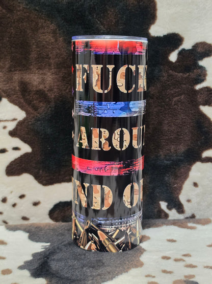FAFO Flag 20oz Skinny Tumbler
