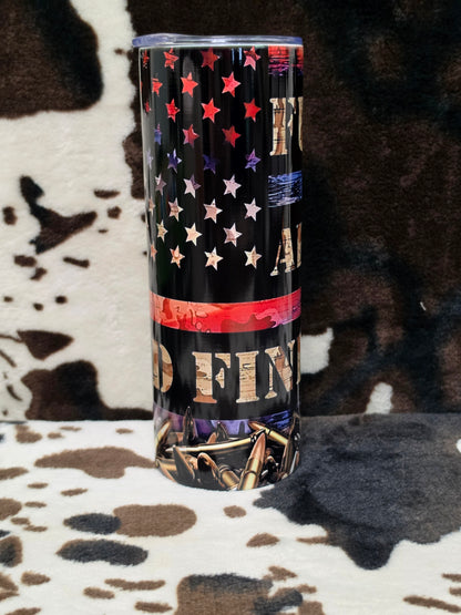 FAFO Flag 20oz Skinny Tumbler