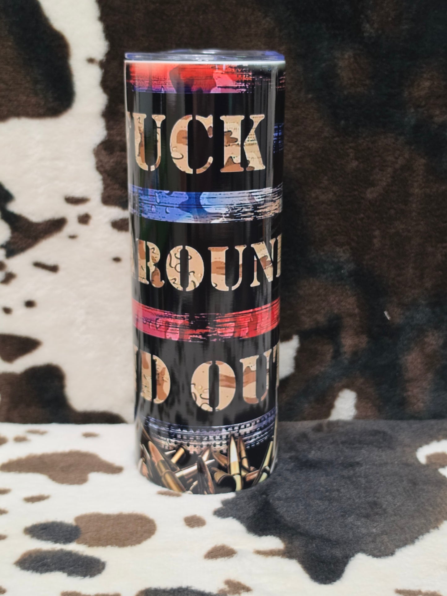 FAFO Flag 20oz Skinny Tumbler