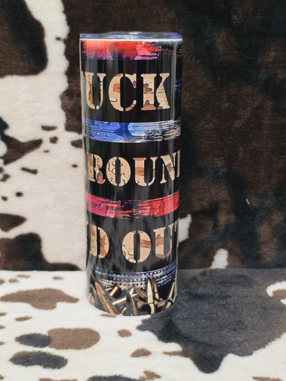 FAFO Flag 20oz Skinny Tumbler