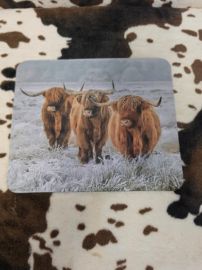 Highland Cow Western Mouse Pad