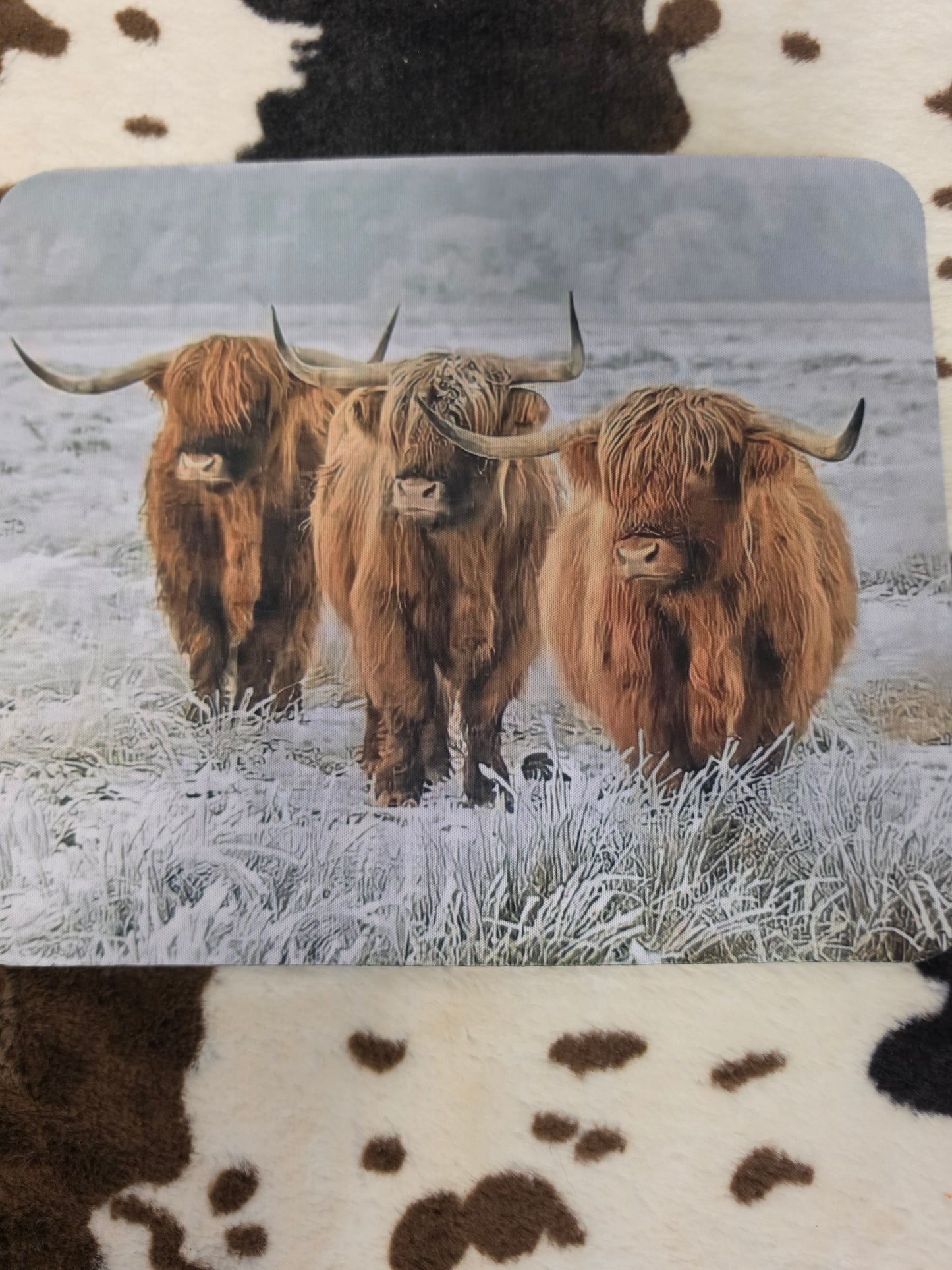 Highland Cow Western Mouse Pad