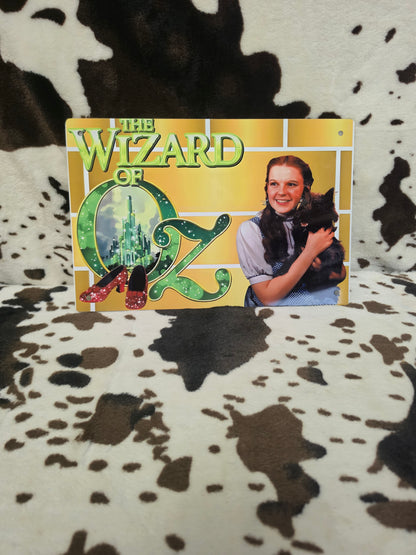 Wizard Of Oz Yellow Metal Sign