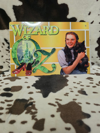 Wizard Of Oz Yellow Metal Sign