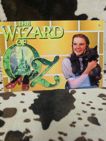 Wizard Of Oz Yellow Metal Sign