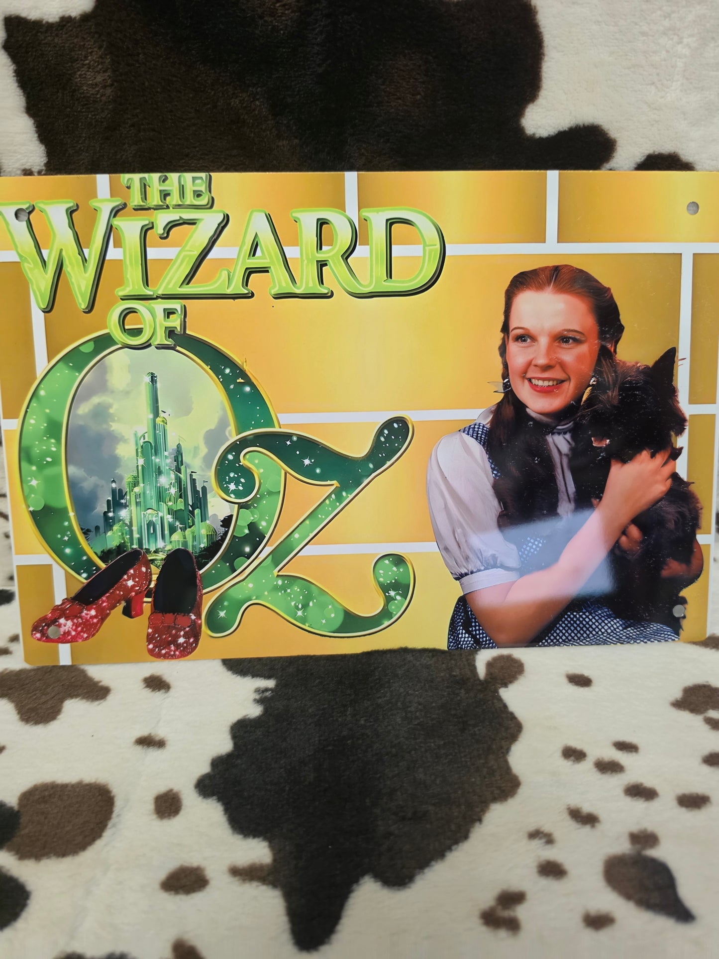 Wizard Of Oz Yellow Metal Sign