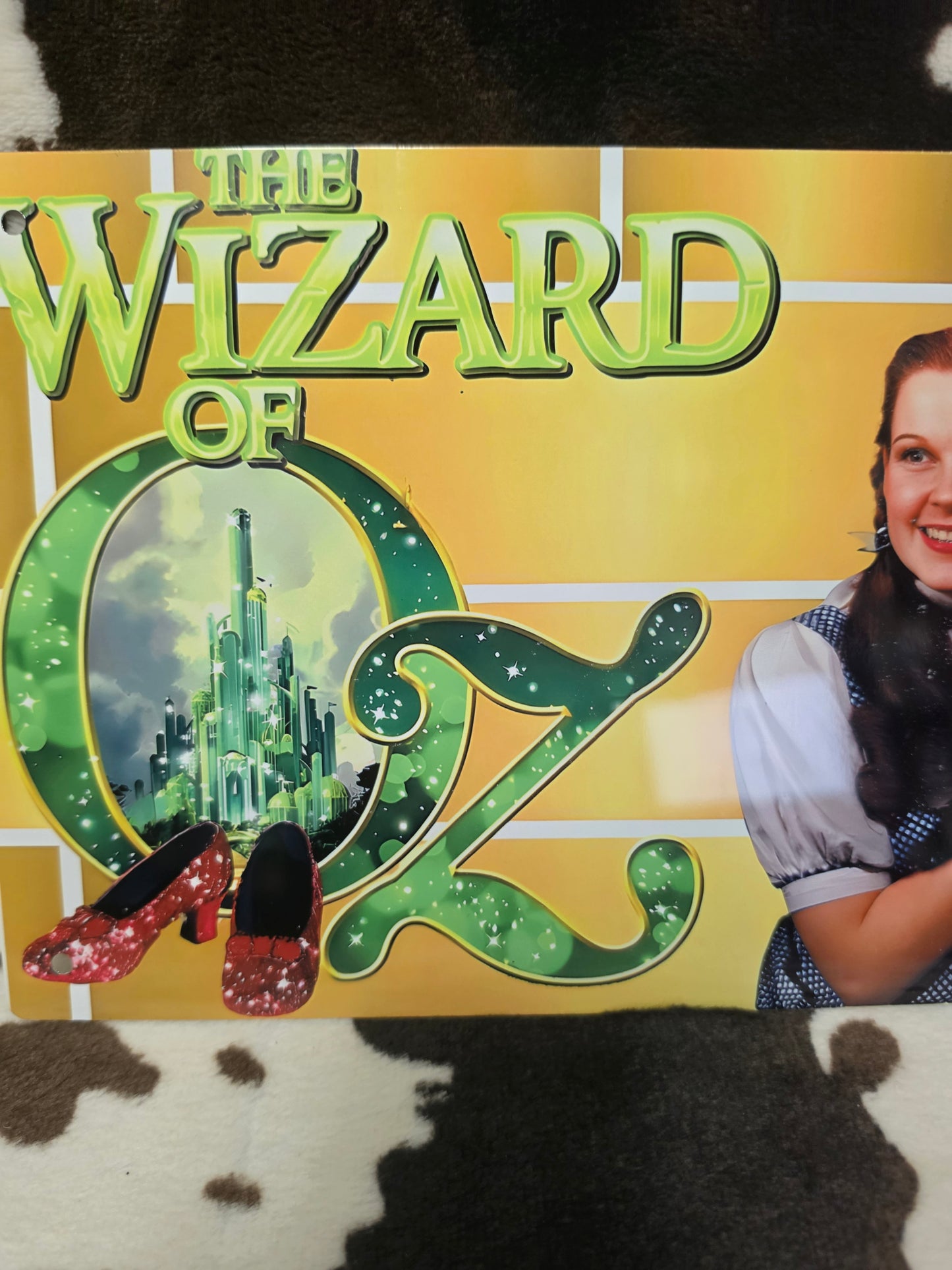 Wizard Of Oz Yellow Metal Sign