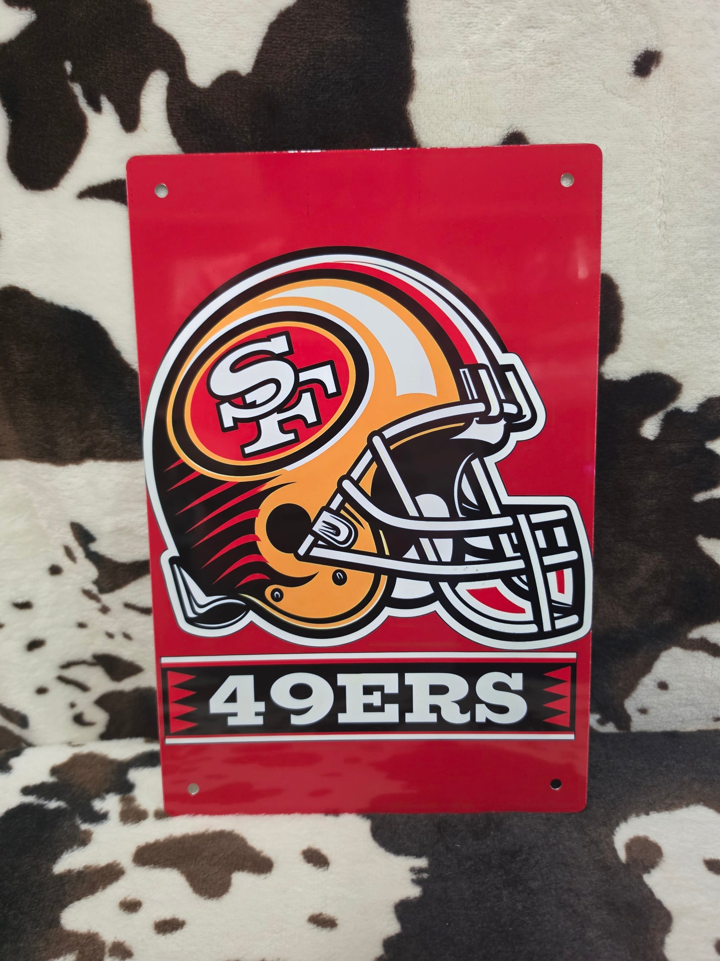 49ers Football Metal Sign