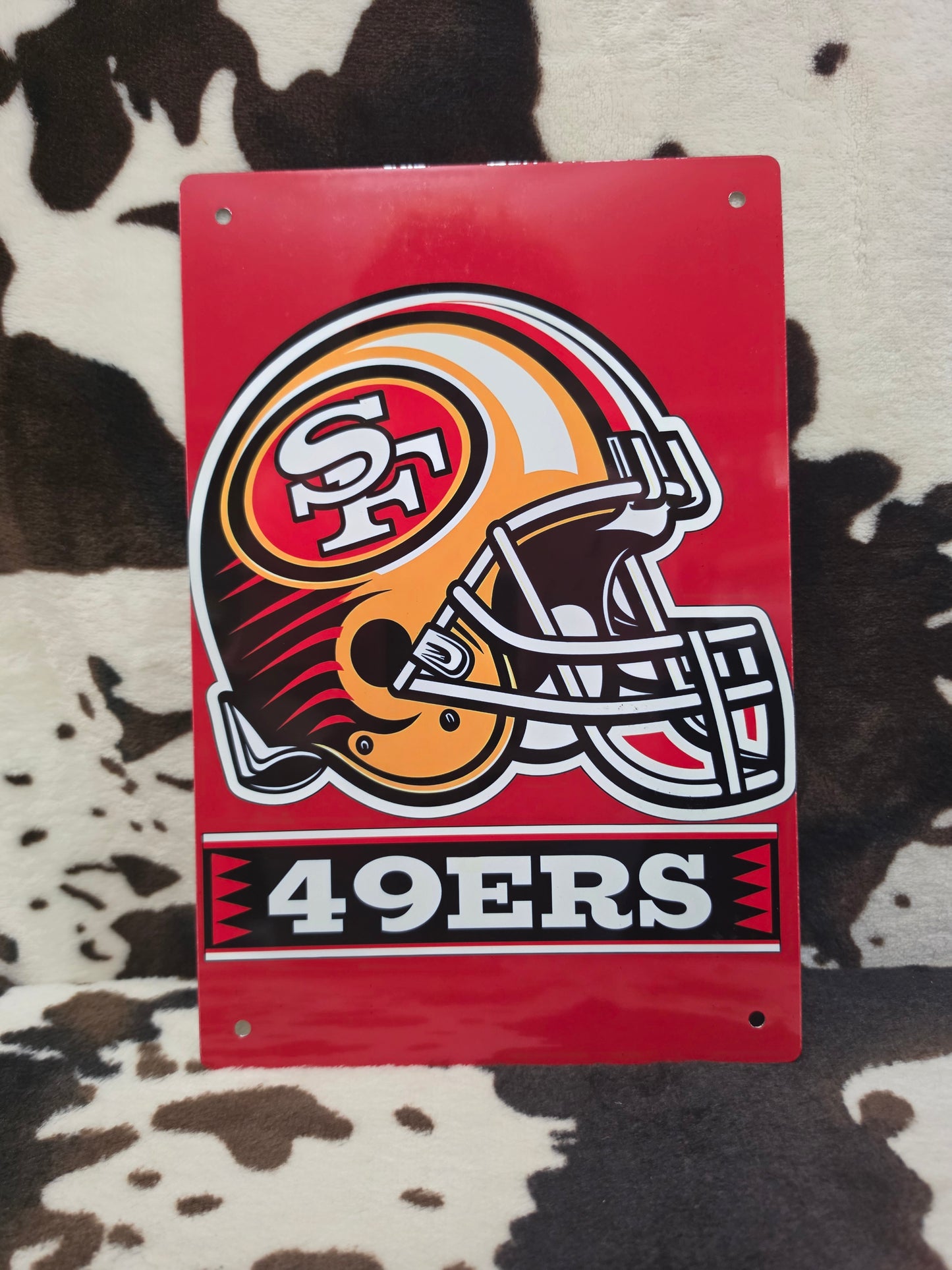 49ers Football Metal Sign