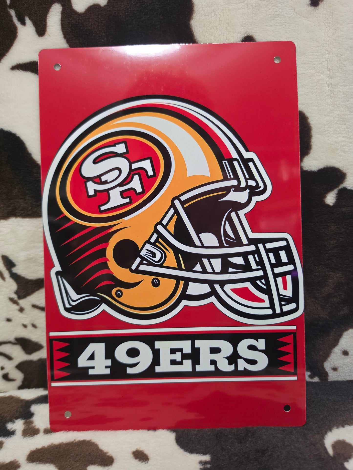 49ers Football Metal Sign