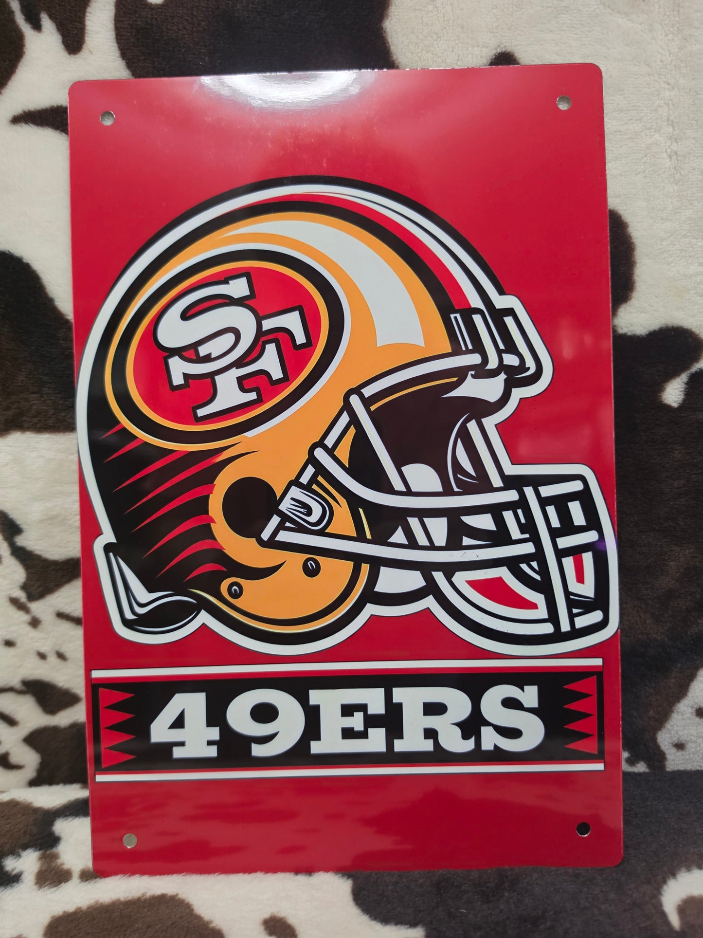 49ers Football Metal Sign