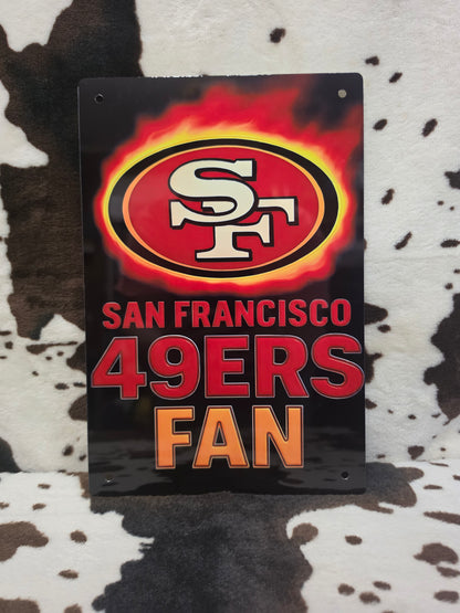 San Francisco 49ers Football Metal Sign