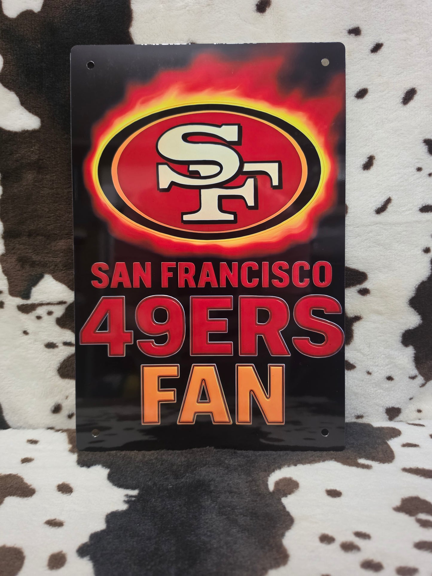 San Francisco 49ers Football Metal Sign