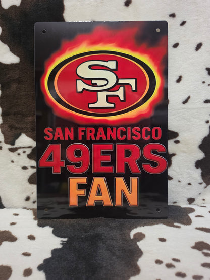 San Francisco 49ers Football Metal Sign
