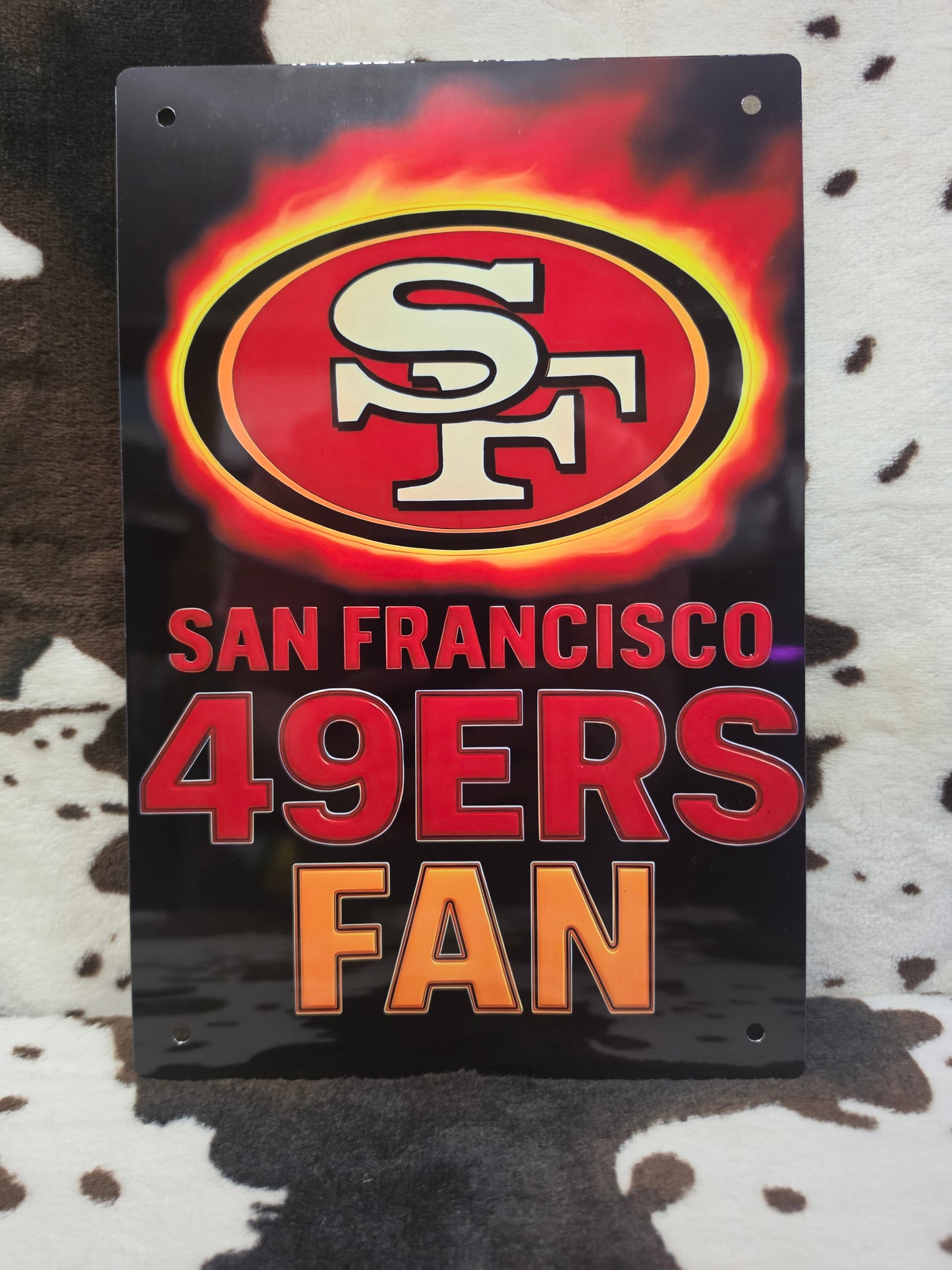 San Francisco 49ers Football Metal Sign