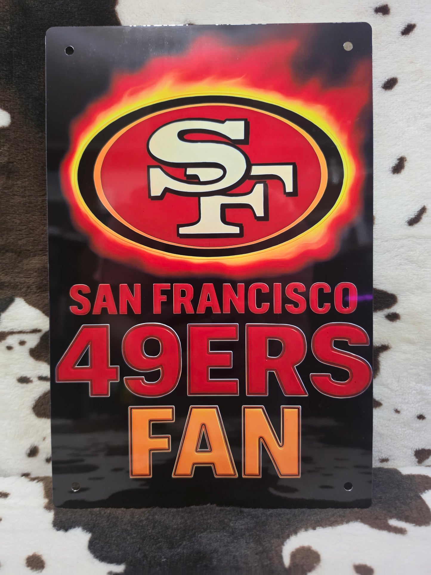 San Francisco 49ers Football Metal Sign