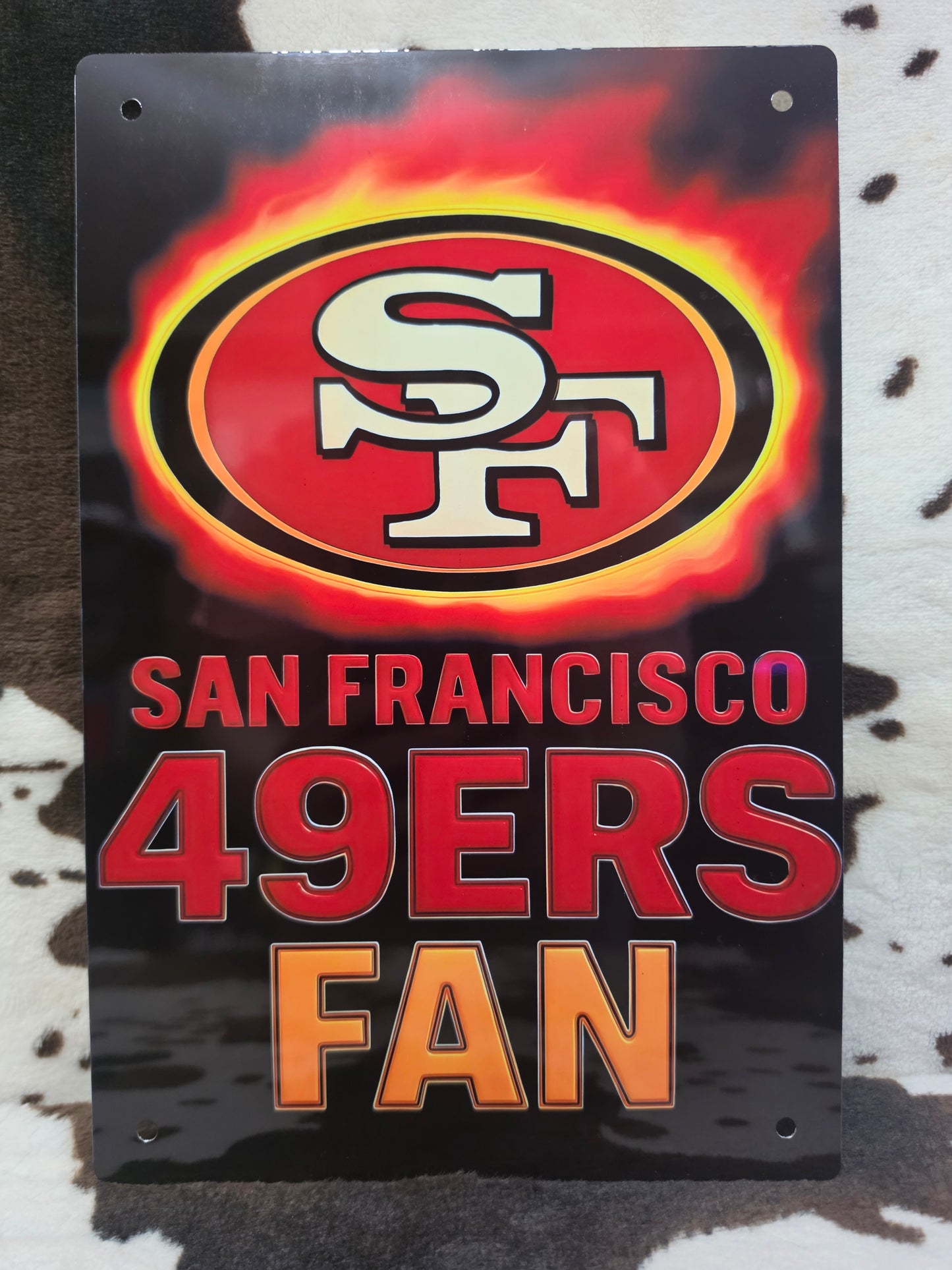 San Francisco 49ers Football Metal Sign