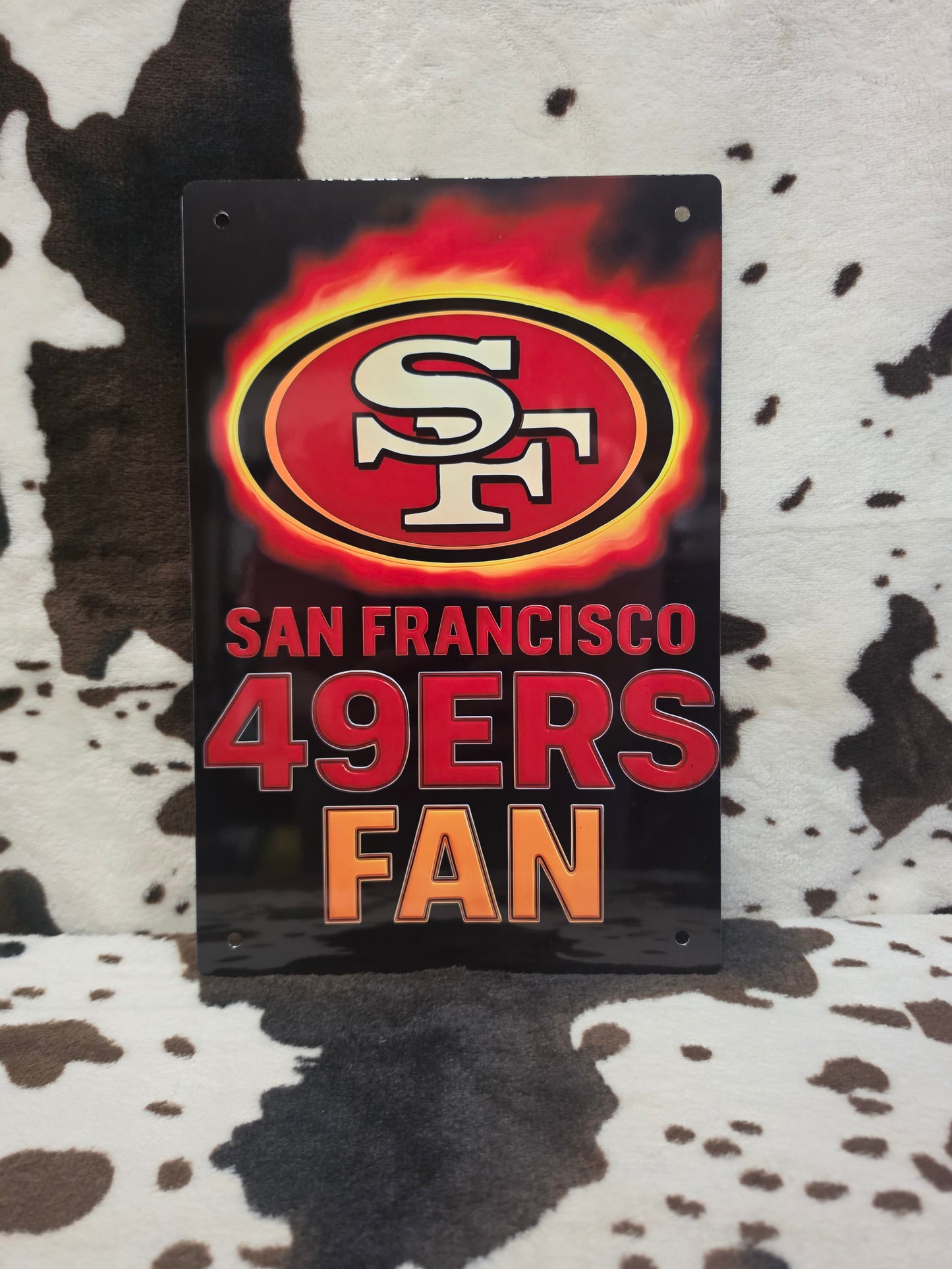 San Francisco 49ers Football Metal Sign