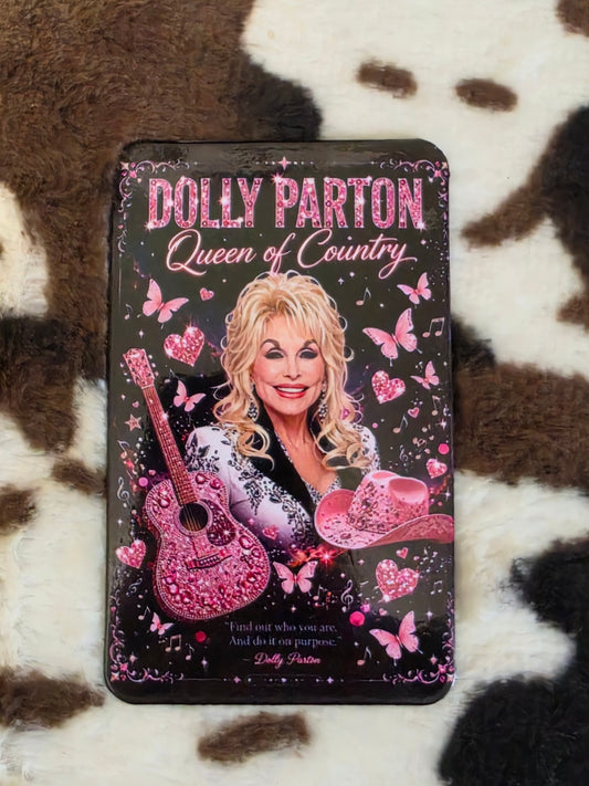Dolly Parton Queen of Country Pink Guitar Magnet