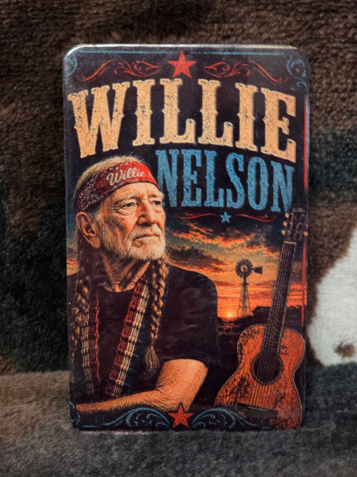 Willie Nelson Country Music Western Guitar Magnet