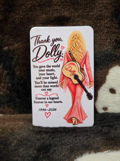 Dolly Parton Memorial Magnet 3.6" x 2.3" Forever a Legend