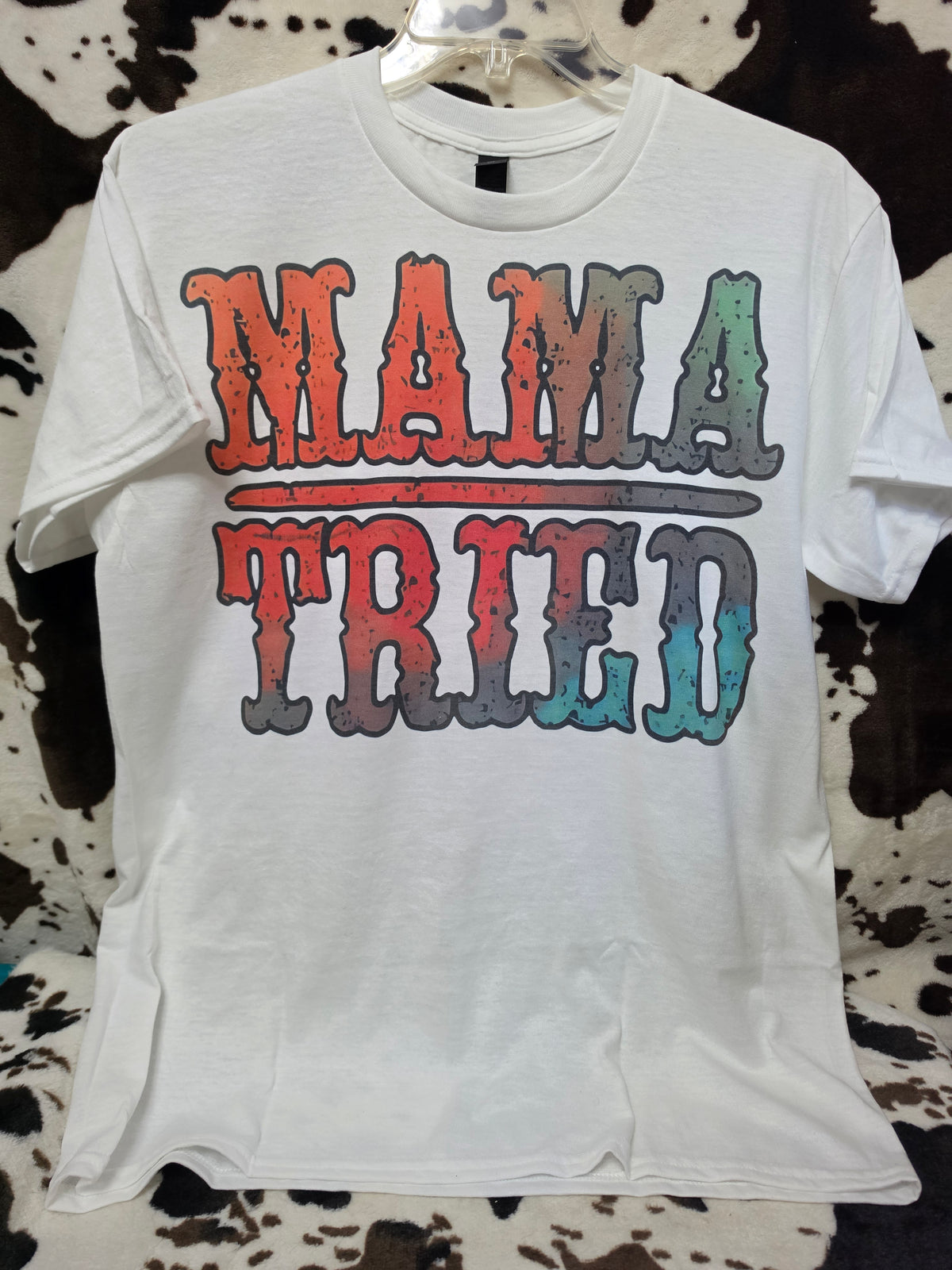 Mama Tried Graphic T Shirt Trendy Western Style Tee Womens Gifts White