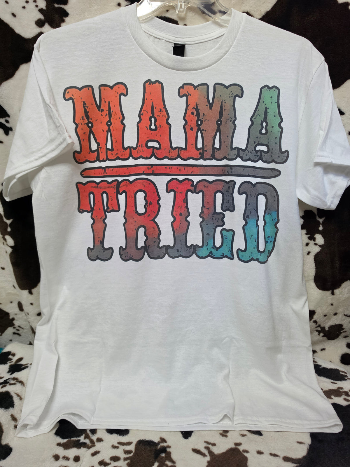 Mama Tried Graphic T Shirt Trendy Western Style Tee Womens Gifts White