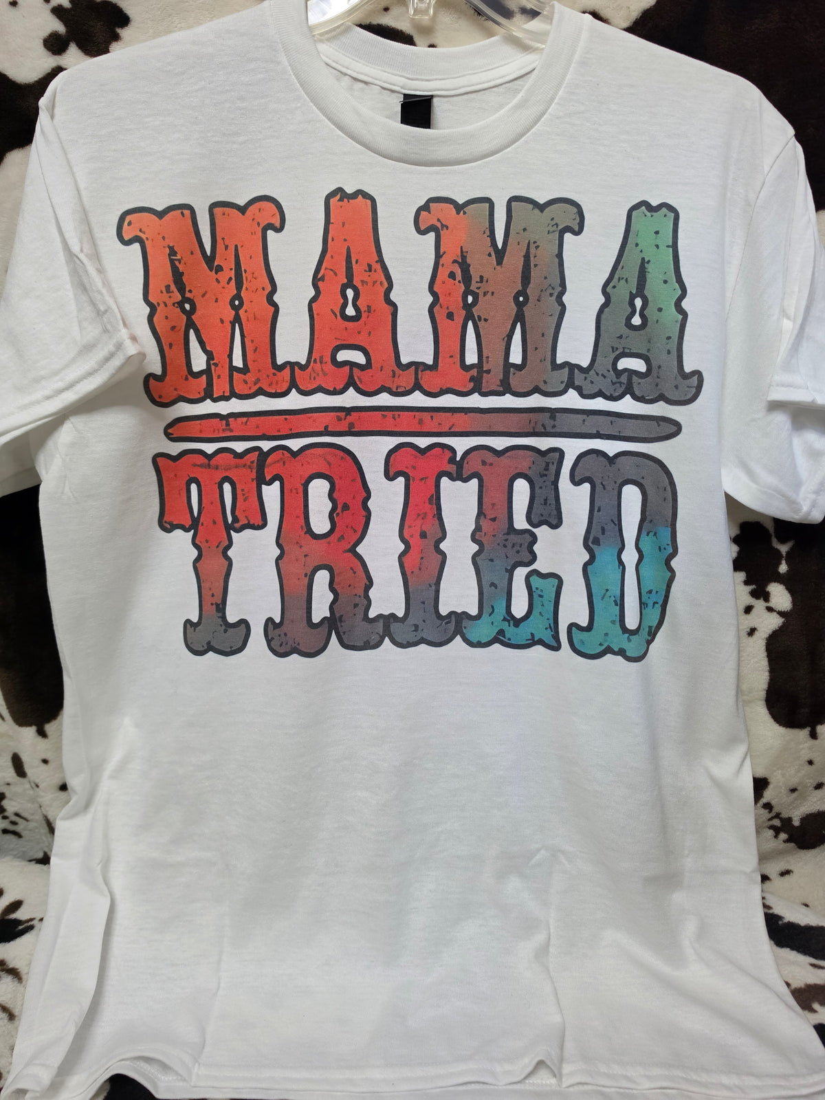 Mama Tried Graphic T Shirt Trendy Western Style Tee Womens Gifts White