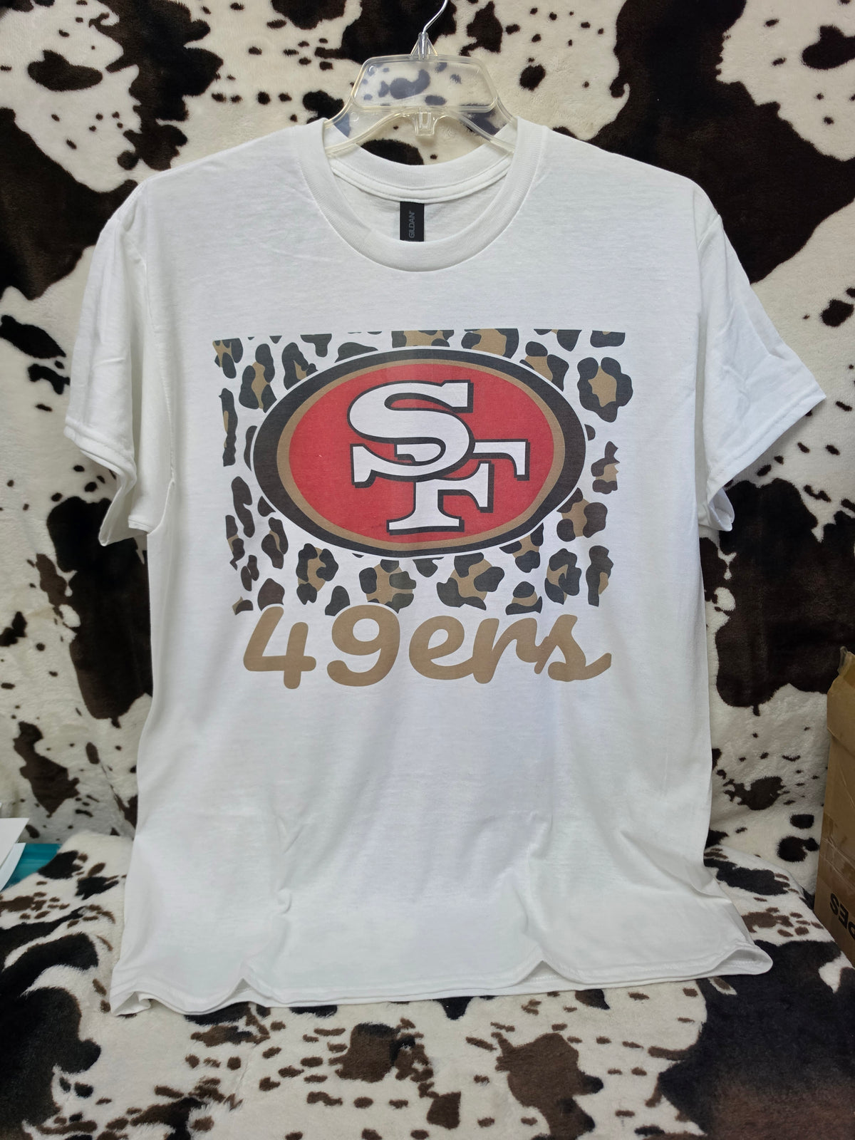 49ers Football Graphic T Shirt Trendy Boutique Style Tee Womens Gift White