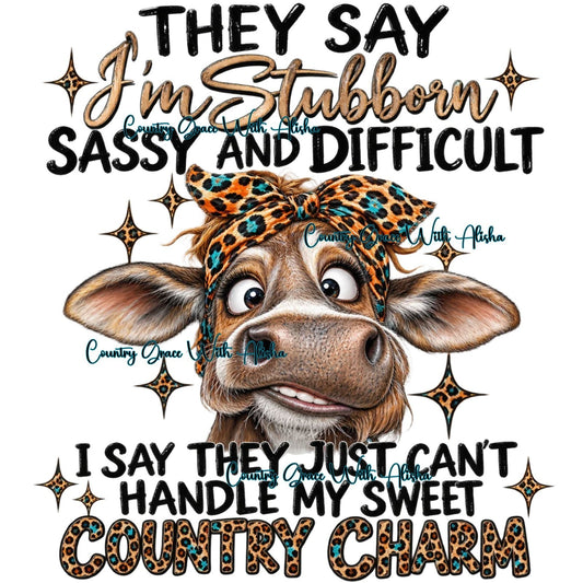 Country Charm Cow Ready to Press Sublimation Transfer