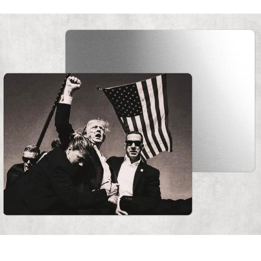 Trump Black and White Metal Sign