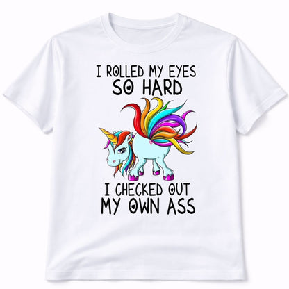 Unicorn I Rolled My Eyes Funny Graphic T-Shirt