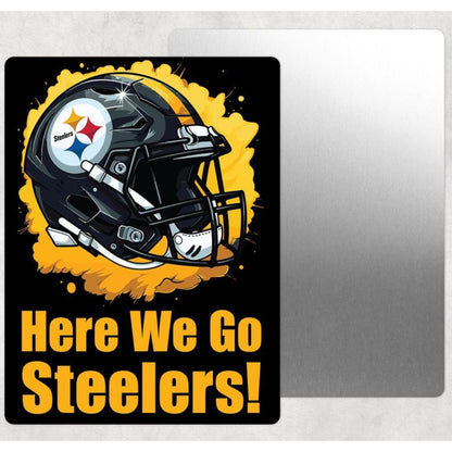 Steelers Football Here We Go Metal Sign