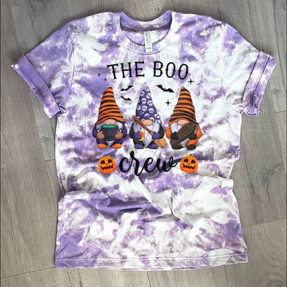The Boo Crew Halloween Bleached Short Sleeve T-Shirt