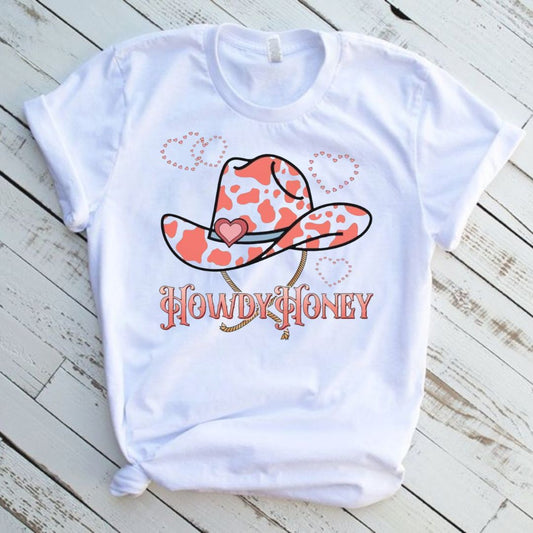 Howdy Honey Valentines Day Graphic T-Shirt